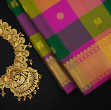 Load image into Gallery viewer, Palum Pazhamum Kanchipuram Silk Saree in Gold Zari - Vivaaha Silks & Sarees