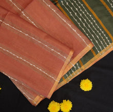 Load image into Gallery viewer, Coral Red Bhagalpur Silk Saree - Office Wear - Vivaaha Silks & Sarees