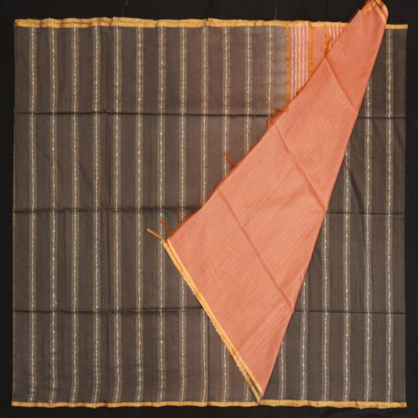 Elephant Gray Bhagalpur Silk Saree - Office Wear - Vivaaha Silks & Sarees