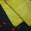 Lemon Green Kanchipuram Silk Saree Self Jacquard - Vivaaha Silks & Sarees