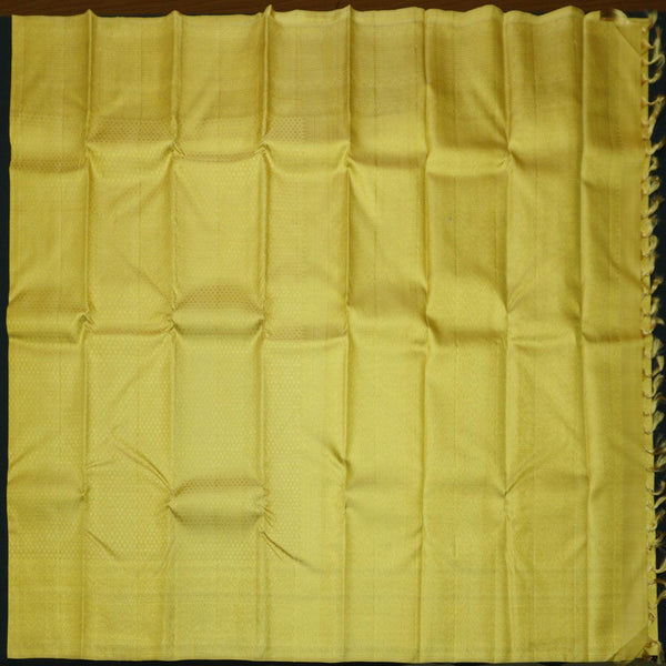 Sandal Gold Color Kanchipuram Silk Saree Self Jacquard - Vivaaha Silks & Sarees