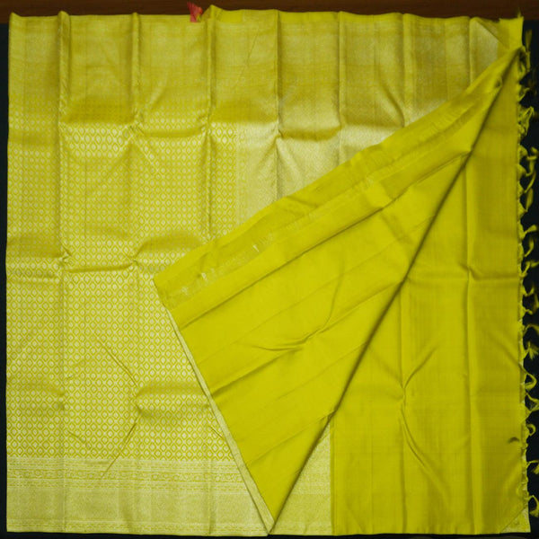 Pastel Green Color Kanchipuram Silk Saree Self Jacquard - Vivaaha Silks & Sarees