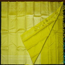 Load image into Gallery viewer, Lemon Green Kanchipuram Silk Saree Self Jacquard - Vivaaha Silks & Sarees