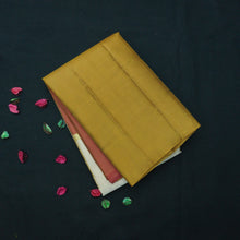 Load image into Gallery viewer, Brick Red-Ivory-White-Khaki Mubbagam Kanchipuram Silk Saree - Vivaaha Silks & Sarees