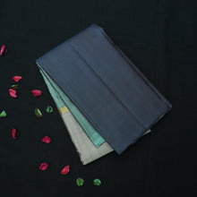 Load image into Gallery viewer, Sea Green-Steel Gray-Pastel Blue Mubbagam Kanchipuram Silk Saree - Vivaaha Silks & Sarees