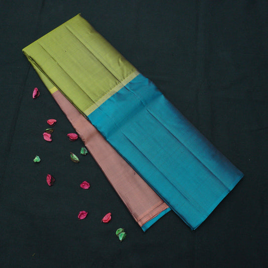 Onion Pink-Pastel Green-Anandha Mubbagam Kanchipuram Silk Saree - Vivaaha Silks & Sarees