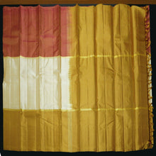 Load image into Gallery viewer, Brick Red-Ivory-White-Khaki Mubbagam Kanchipuram Silk Saree - Vivaaha Silks & Sarees