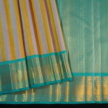 Load image into Gallery viewer, Pastel Vertical Lines with Anandha Korvai Kanchipuram Silk Saree - Vivaaha Silks & Sarees