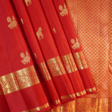 Load image into Gallery viewer, Chilli Red Traditional Kanchipuram Silk Saree - Vivaaha Silks & Sarees