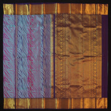 Load image into Gallery viewer, Exclusive Designer Silk Saree - Blue & Violet Zebra Pattern - Vivaaha Silks & Sarees