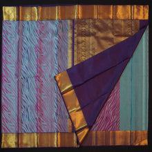 Load image into Gallery viewer, Exclusive Designer Silk Saree - Blue & Violet Zebra Pattern - Vivaaha Silks & Sarees