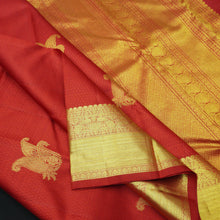 Load image into Gallery viewer, Chilly Red Wedding Silk Sari - Self Embossed Design - Vivaaha Silks & Sarees