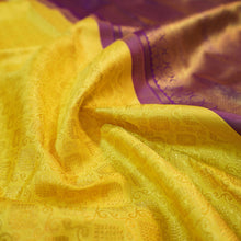Load image into Gallery viewer, Radiant Lemon Yellow & Violet Bridal Kanchipuram Handloom Silk Saree | Vivaaha Silks - Vivaaha Silks & Sarees