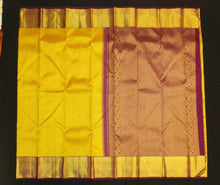 Load image into Gallery viewer, Golden Yellow Bridal Kanchipuram Silk Saree with Latest Design - Vivaaha Silks & Sarees