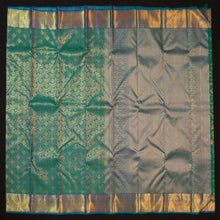 Load image into Gallery viewer, Palette of Peacock Blue & Bottle Green Bridal Kanchipuram Handloom Silk Saree - Vivaaha Silks" - Vivaaha Silks & Sarees