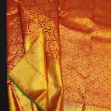 Load image into Gallery viewer, Red Bridal Kanchipuram Silk Saree with Long Border - Vivaaha Silks & Sarees
