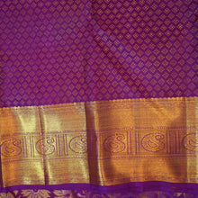 Load image into Gallery viewer, Violet Floral Bridal Kanchipuram Handloom Silk Saree - Vivaaha Silks - Vivaaha Silks & Sarees