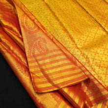 Load image into Gallery viewer, Full Gold Zari Orange Bridal Kanjivaram Silk Saree - Vivaaha Silks & Sarees