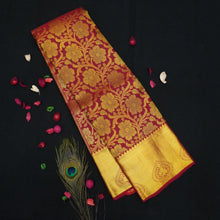 Load image into Gallery viewer, Ruby Red Kanjivaram Silk Saree | Wedding Collection - Vivaaha Silks & Sarees