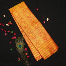 Load image into Gallery viewer, Full Gold Zari Orange Bridal Kanjivaram Silk Saree - Vivaaha Silks & Sarees