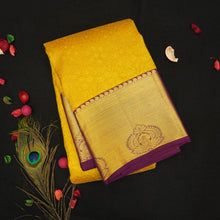 Load image into Gallery viewer, Golden Yellow Bridal Kanchipuram Silk Saree with Latest Design - Vivaaha Silks & Sarees