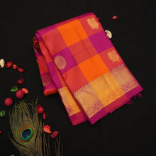 Load image into Gallery viewer, Tomato Red Palum Pazhamum Kattam Kanjivaram Silk Sari - Vivaaha Silks & Sarees
