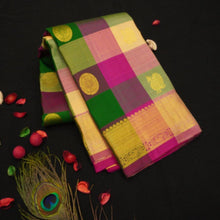 Load image into Gallery viewer, Multi Color Palum Pazhamum Kattam Kanchipuram Silk Saree - Vivaaha Silks & Sarees