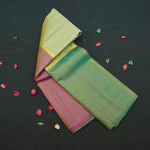 Load image into Gallery viewer, Pastel Mint Green Mubbagam Kanjivaram Handloom Silk Saree - Vivaaha Silks & Sarees