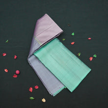 Load image into Gallery viewer, Pastel Lavender Exclisive Kanchipuram Mubbagam Silk Saree - Vivaaha Silks & Sarees