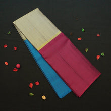 Load image into Gallery viewer, Silver Gray with Dark Shade Mubbagam Combo from Kanjivaram's Exclusive - Vivaaha Silks & Sarees