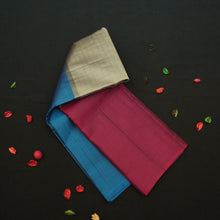 Load image into Gallery viewer, Silver Gray with Dark Shade Mubbagam Combo from Kanjivaram's Exclusive - Vivaaha Silks & Sarees