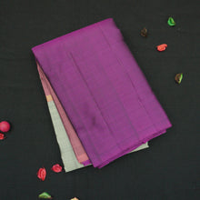 Load image into Gallery viewer, Steel Gray with Contast Mubbagam Kanchipuram Silk Saree -Vivaaha's Exclusive - Vivaaha Silks & Sarees