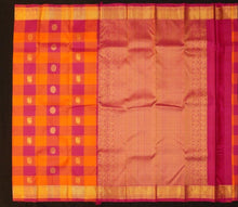 Load image into Gallery viewer, Tomato Red Palum Pazhamum Kattam Kanjivaram Silk Sari - Vivaaha Silks & Sarees