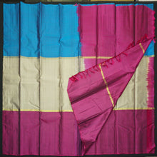 Load image into Gallery viewer, Silver Gray with Dark Shade Mubbagam Combo from Kanjivaram's Exclusive - Vivaaha Silks & Sarees