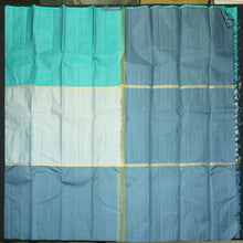 Load image into Gallery viewer, Dusty Blue with Lighter Shade Mubbagam Combo from Kanjivaram's Exclusive - Vivaaha Silks & Sarees