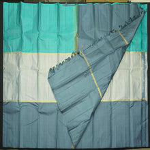 Load image into Gallery viewer, Dusty Blue with Lighter Shade Mubbagam Combo from Kanjivaram's Exclusive - Vivaaha Silks & Sarees