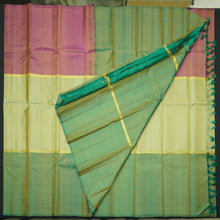 Load image into Gallery viewer, Pastel Mint Green Mubbagam Kanjivaram Handloom Silk Saree - Vivaaha Silks & Sarees