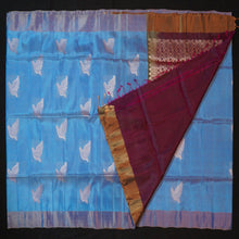 Load image into Gallery viewer, Rama Blue Fancy Soft Silk Saree with Deep Magenta Pallu - Vivaaha Silks & Sarees