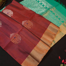 Load image into Gallery viewer, Elegant Cinnamon Brown Kanchipuram Soft Silk Saree - Vivaaha Silks - Vivaaha Silks & Sarees