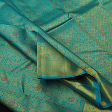 Load image into Gallery viewer, Sea Green Kanchipuram Bridal Silk Saree with Meena Work Design - Vivaaha Silks & Sarees