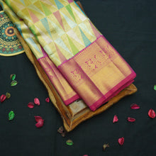 Load image into Gallery viewer, Multi Color Bridal Kanchipuram Silk Saree - Vivaaha Silks & Sarees