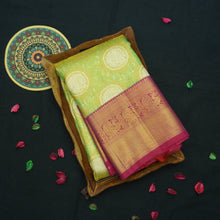 Load image into Gallery viewer, Pista Green Bridal Silk Saree - Exquisite Gold and Silver Zari - Vivaaha Silks & Sarees