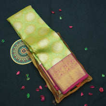 Load image into Gallery viewer, Pista Green Bridal Silk Saree - Exquisite Gold and Silver Zari - Vivaaha Silks & Sarees
