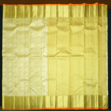 Load image into Gallery viewer, Divine Opulence: Exclusive Beige Silk Saree - Floral Silver Zari, Bavanji Border - Vivaaha Silks & Sarees