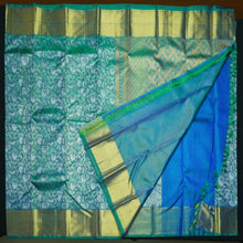 Load image into Gallery viewer, Ananda Half Tissue Kanchipuram Silk Saree in Pure Gold and Silver Zari - Vivaaha Silks & Sarees