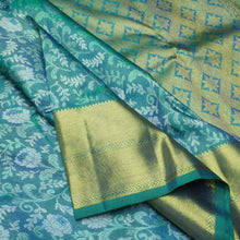 Load image into Gallery viewer, Ananda Half Tissue Kanchipuram Silk Saree in Pure Gold and Silver Zari - Vivaaha Silks & Sarees