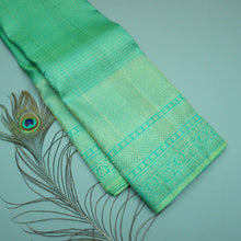 Load image into Gallery viewer, Sea Green Brocade Design Gold Zari Bridal Kanchipuram Silk Saree - Vivaaha Silks & Sarees