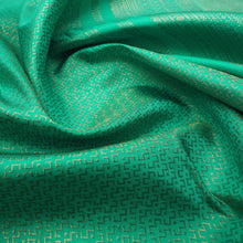 Load image into Gallery viewer, Sea Green Brocade Design Copper Zari Bridal Kanchipuram Silk Saree - Vivaaha Silks & Sarees