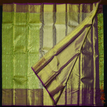Load image into Gallery viewer, Exclusive Green and Purple Tissue Kanchipuram Wedding Silk Sari - Vivaaha Silks & Sarees