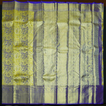Load image into Gallery viewer, Exclusive Yellow and Blue combo - Kanchipuram Wedding Silk Sari - Vivaaha Silks & Sarees